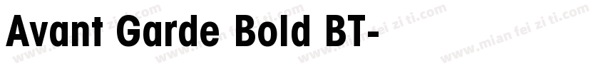 Avant Garde Bold BT字体转换